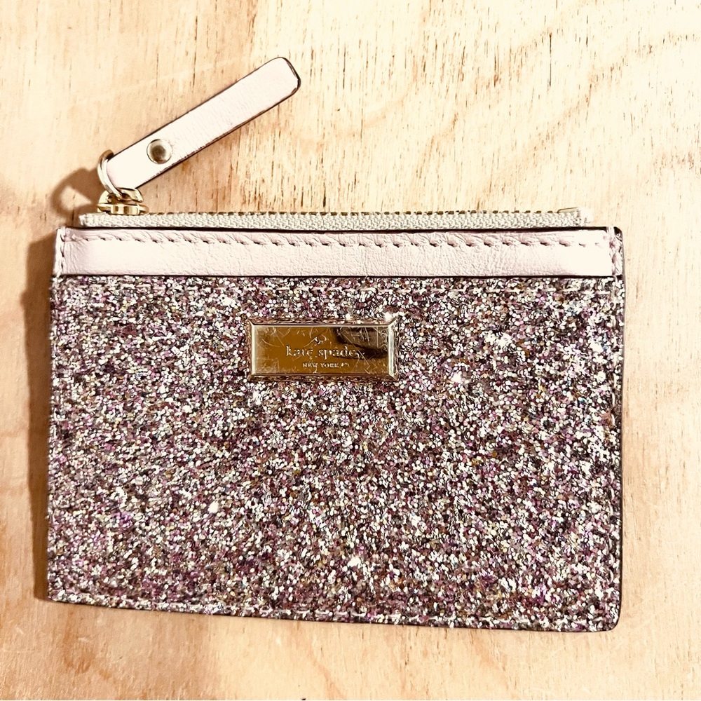 Kate Spade Pink Glittery Coin & Cardholder Wallet